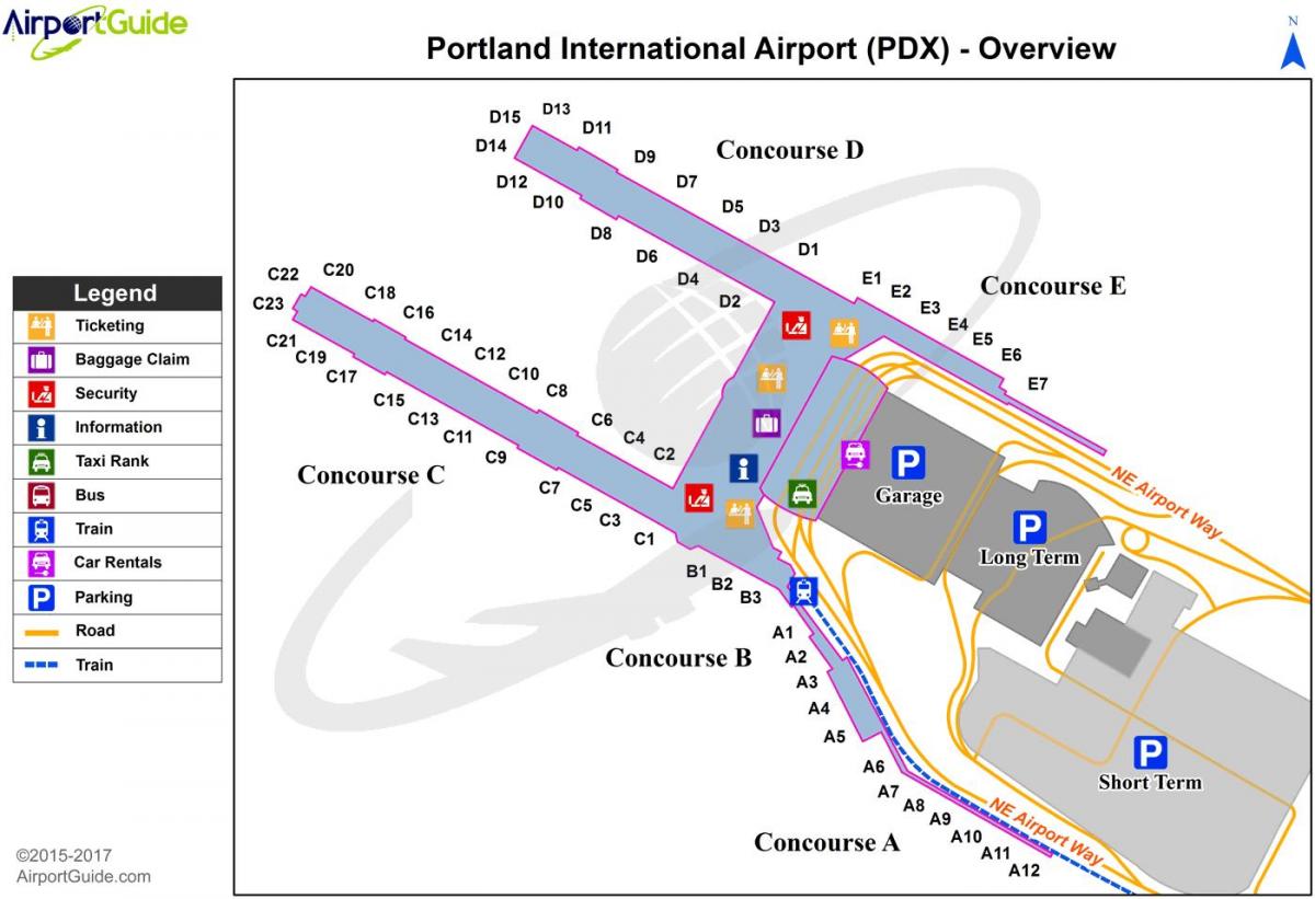 kart Beynəlxalq hava limanı Портленда