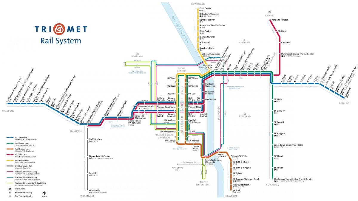 Портланд metro xəritəsi