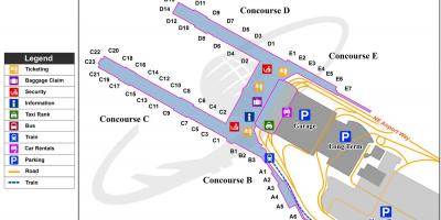 Kart Beynəlxalq hava limanı Портленда